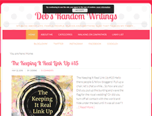 Tablet Screenshot of debsrandomwritings.com